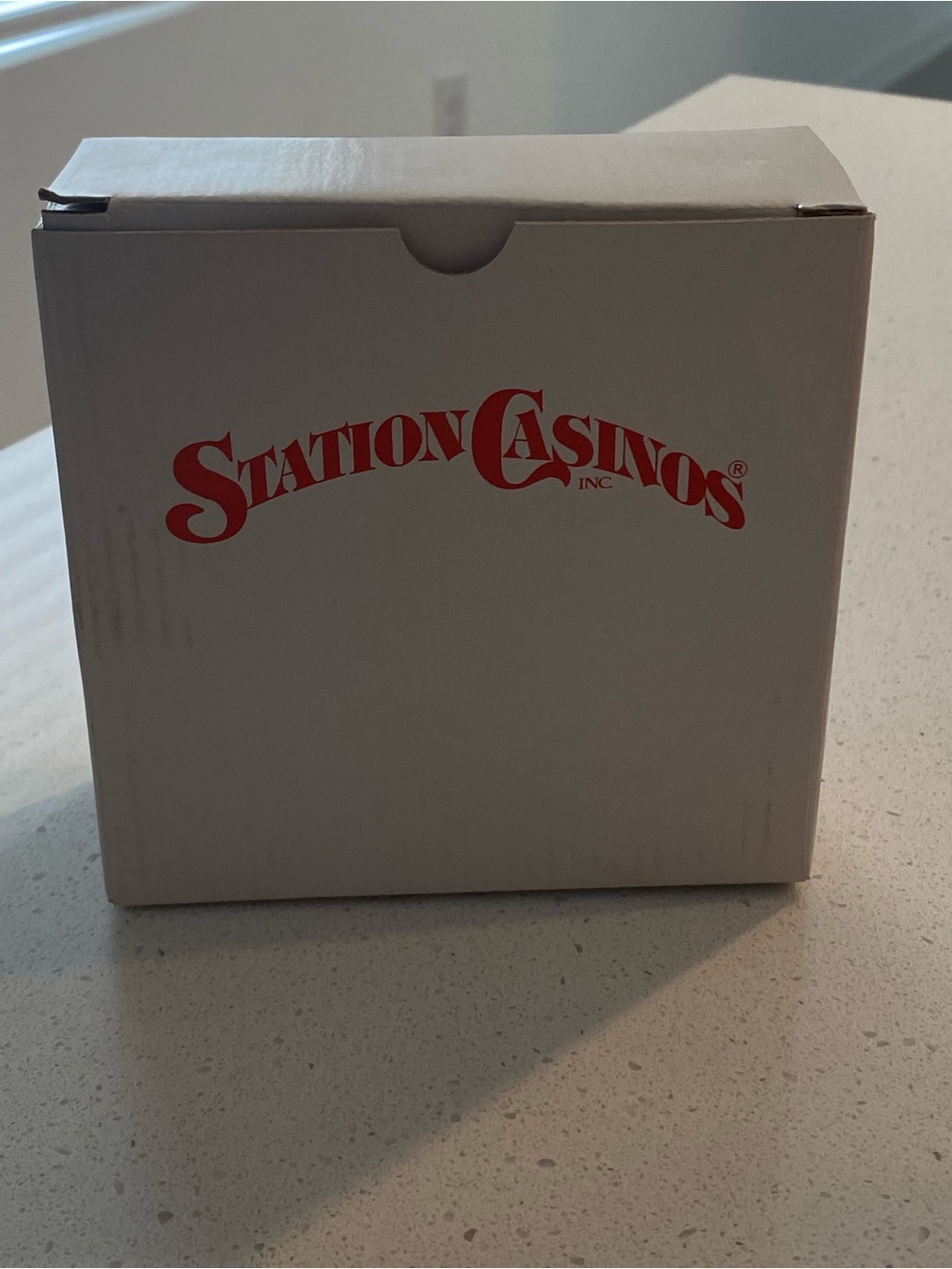 Station Casinos , Pack of  4 square faux leather coasters